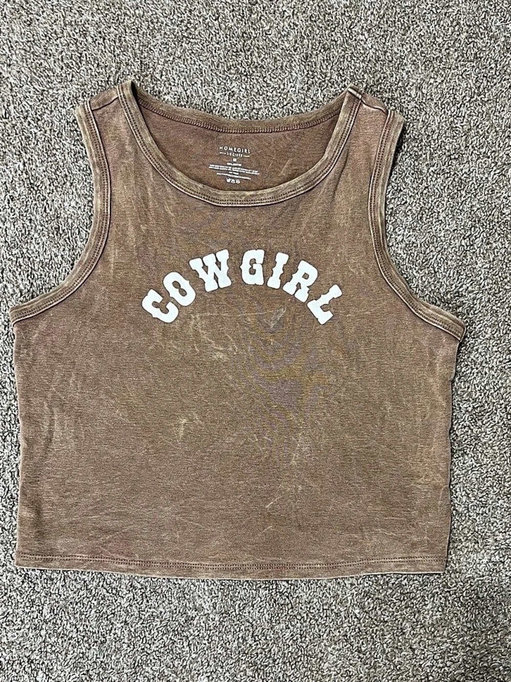 Homegirl Cowgirl Graphic Tank Top Size Medium